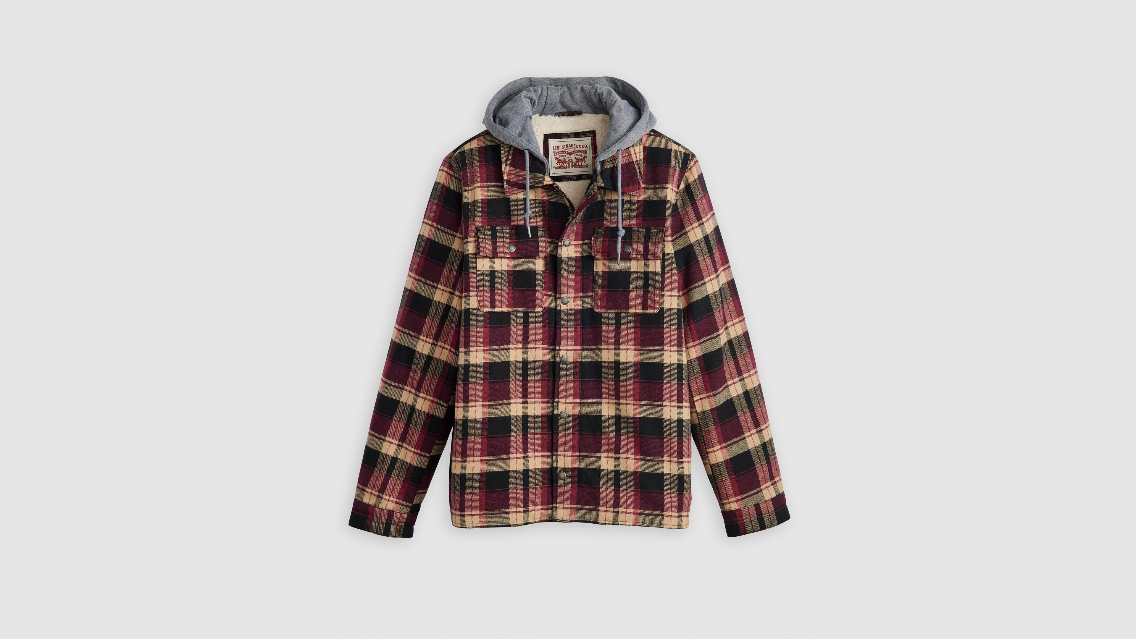 Cotton Plaid Sherpa Lined Shacket Product Image