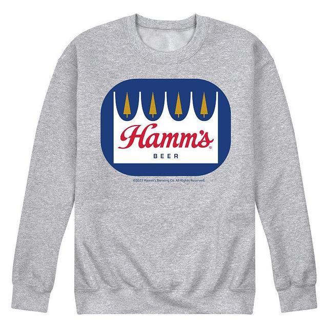 Mens Hamms Logo Fleece Sweatshirt Grey Gray Product Image