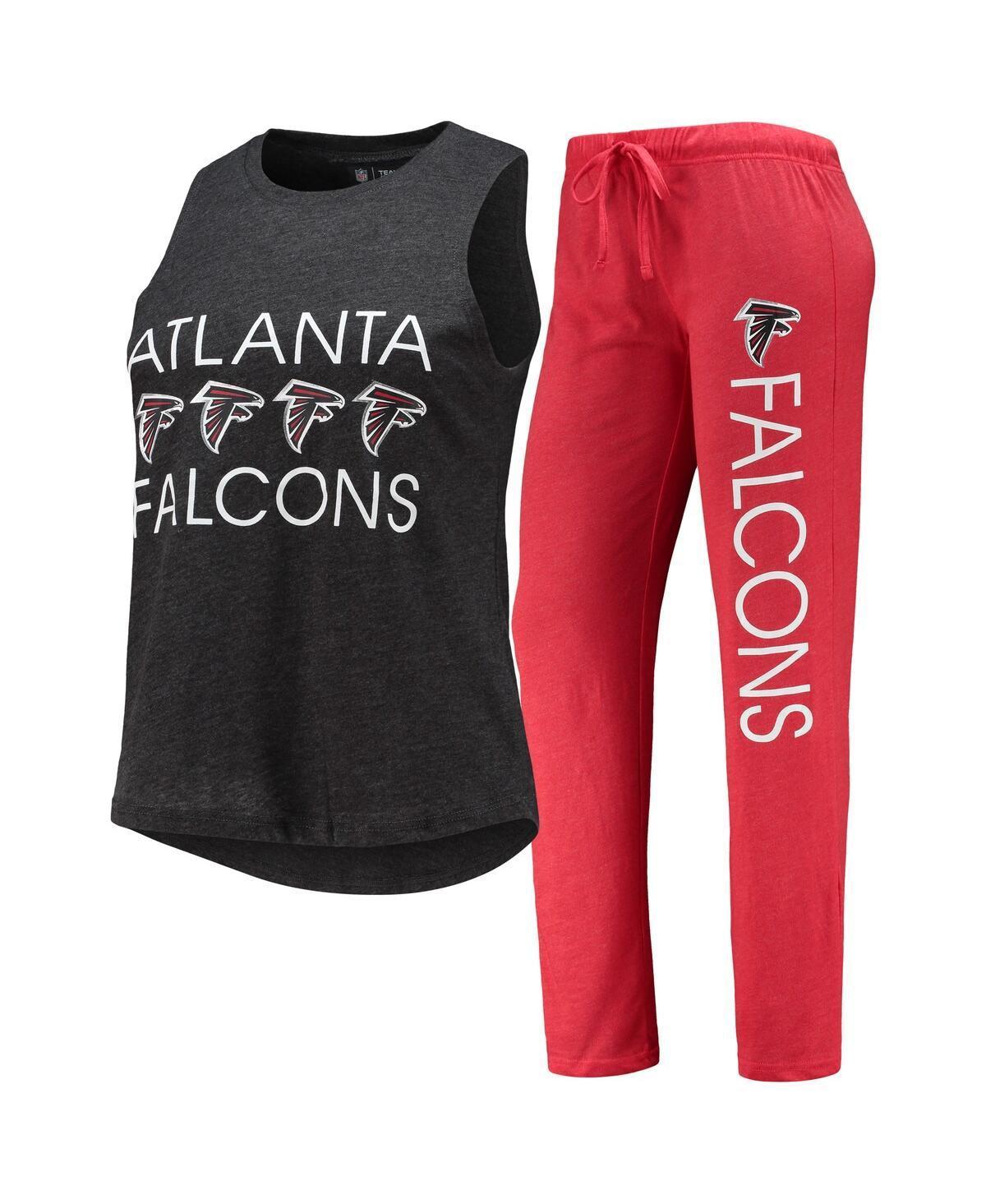 Womens Concepts Sport /Black Atlanta Falcons Muscle Tank Top & Pants Sleep Set Product Image