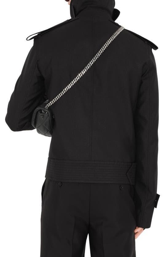 BURBERRY Silk Blend Trench Jacket In Black Product Image