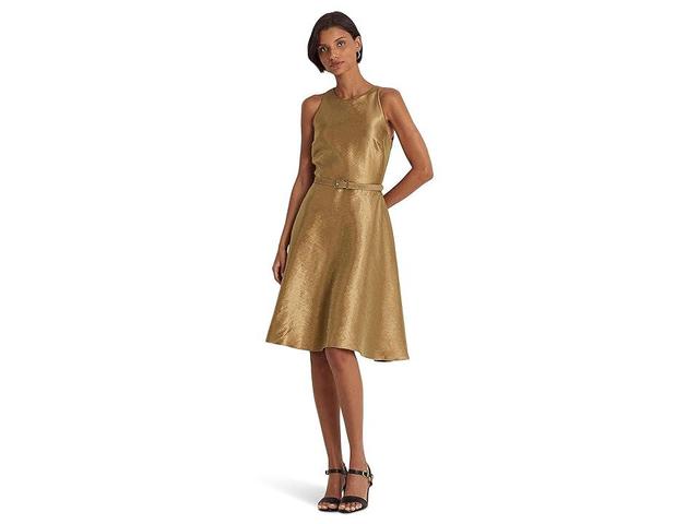 Lauren Ralph Lauren Womens Beaded Georgette Cocktail Dress Product Image