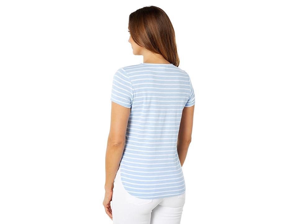 Tommy Bahama Ashby Isles Jovanna Stripe Short Sleeve (Light Sky) Women's Clothing Product Image