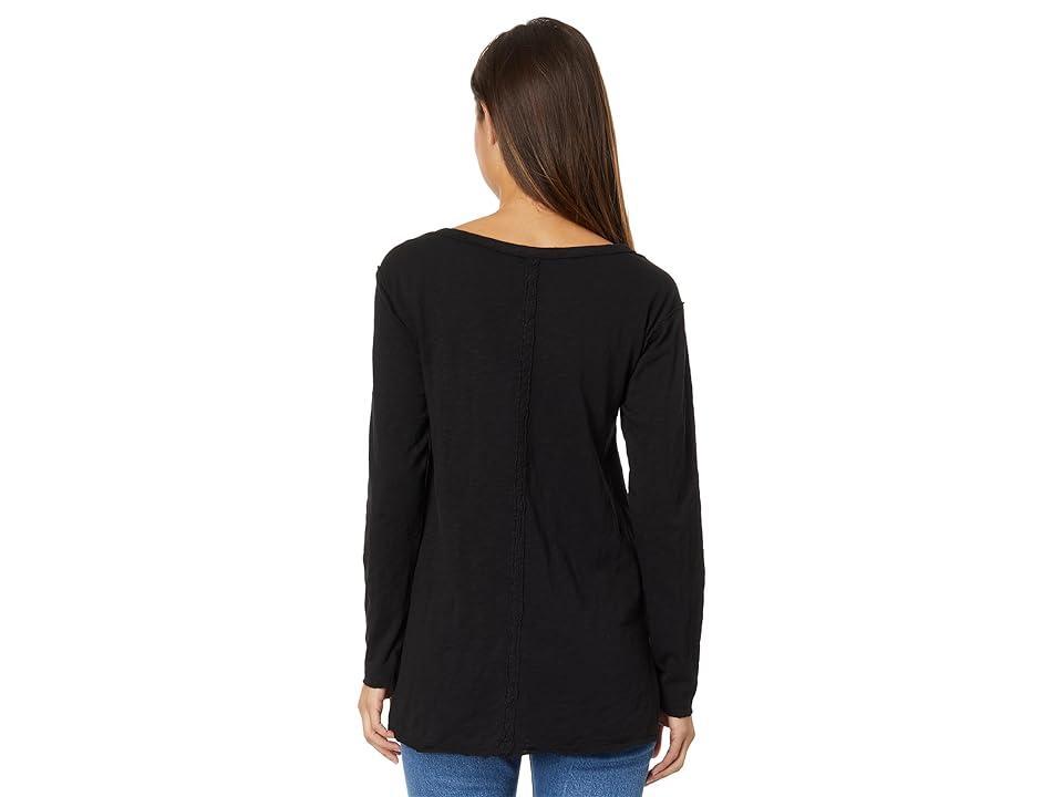 Mod-o-doc Mod-o-doc Long Sleeve Open Neck Seamed Tunic Women's Clothing Product Image