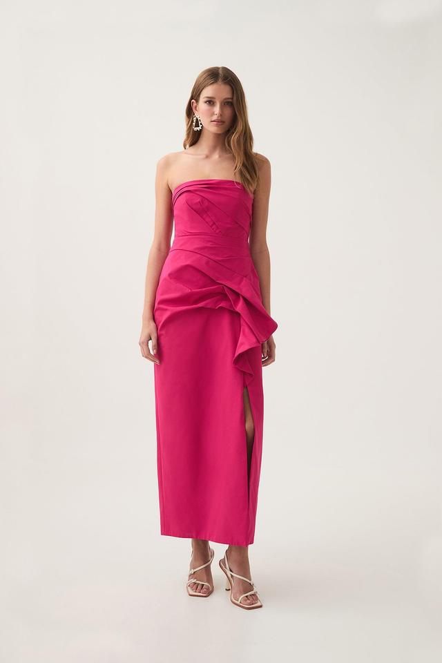 Roma Draped Midi Dress Product Image