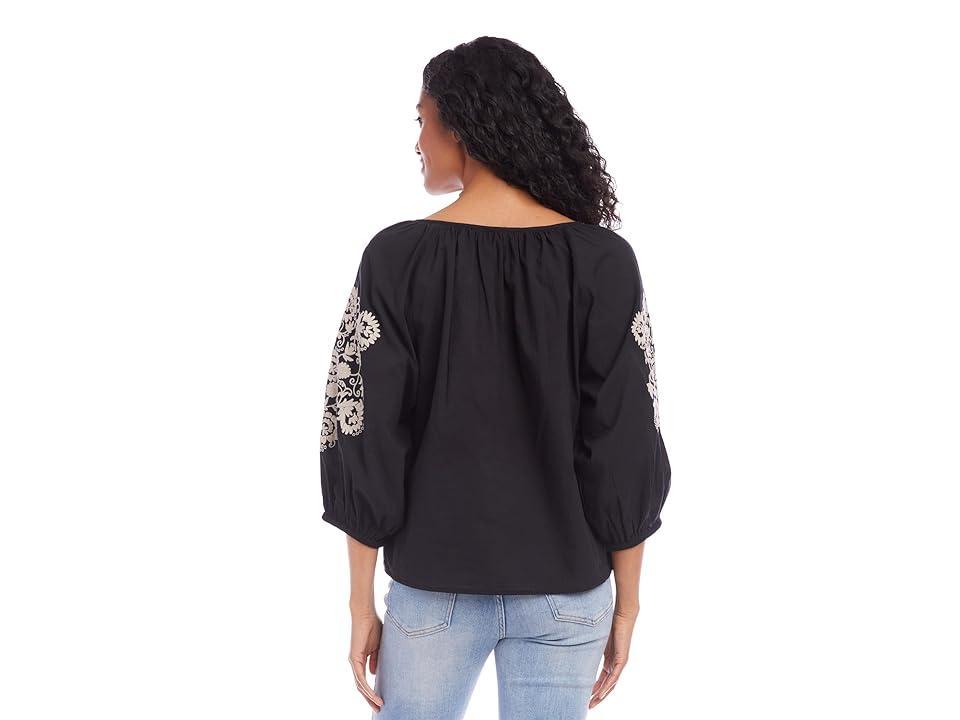 Karen Kane Peasant Top Women's Long Sleeve Pullover Product Image