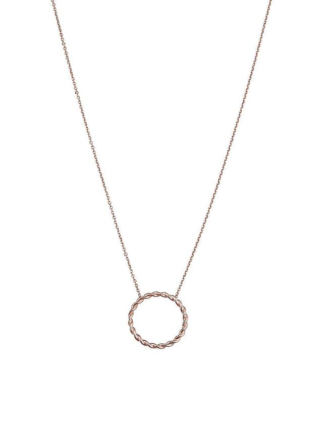 Womens 14K Rose Solid Gold Caesar Pendant Necklace Product Image