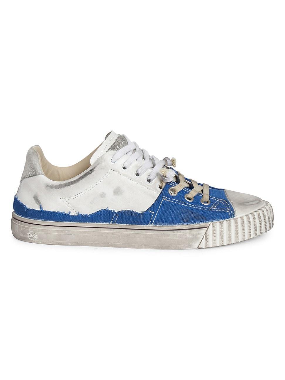 Mens New Evolution Leather & Denim Low-Top Sneakers Product Image