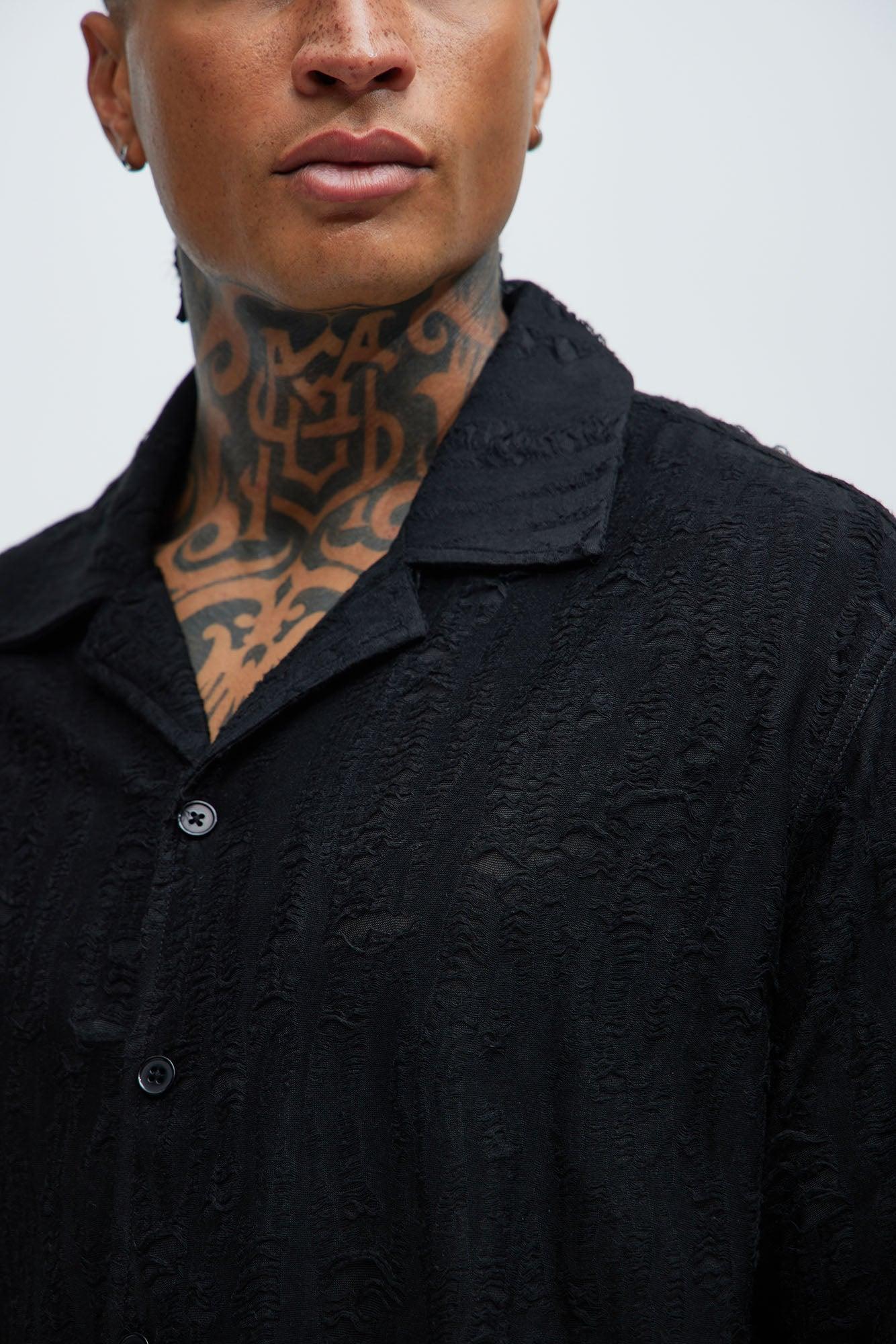 Lynx Textured Shirt - Black Product Image