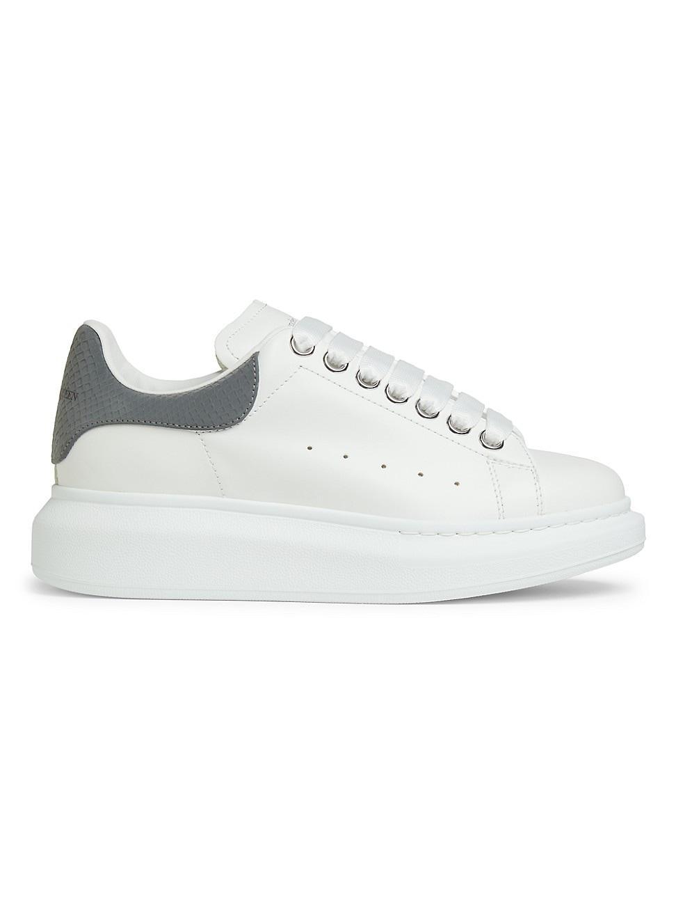 Alexander McQUEEN Womens Oversized Snake Embossed Heel Detail Sneakers Product Image