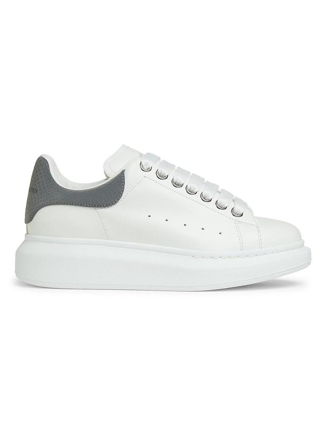 Alexander McQUEEN Womens Oversized Snake Embossed Heel Detail Sneakers Product Image