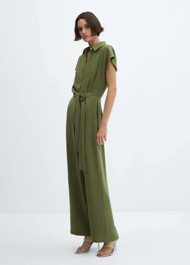 MANGO - Bow long jumpsuit greenWomen Product Image