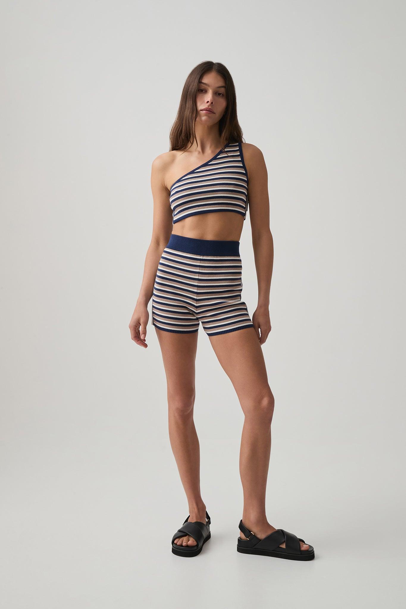 Stripe Knit Bike Short 628 Product Image