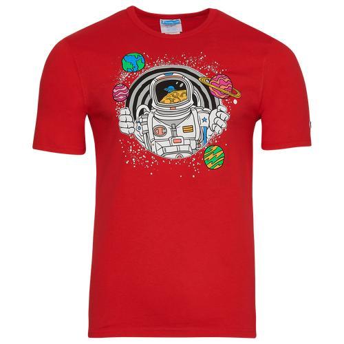 Champion Mens Champion Space Astronaut T-Shirt - Mens Black/Multi Color Product Image