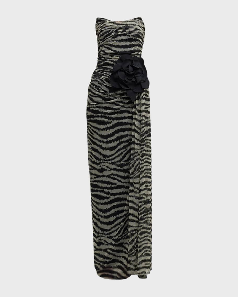 Strapless Animal-Print Column Gown product image