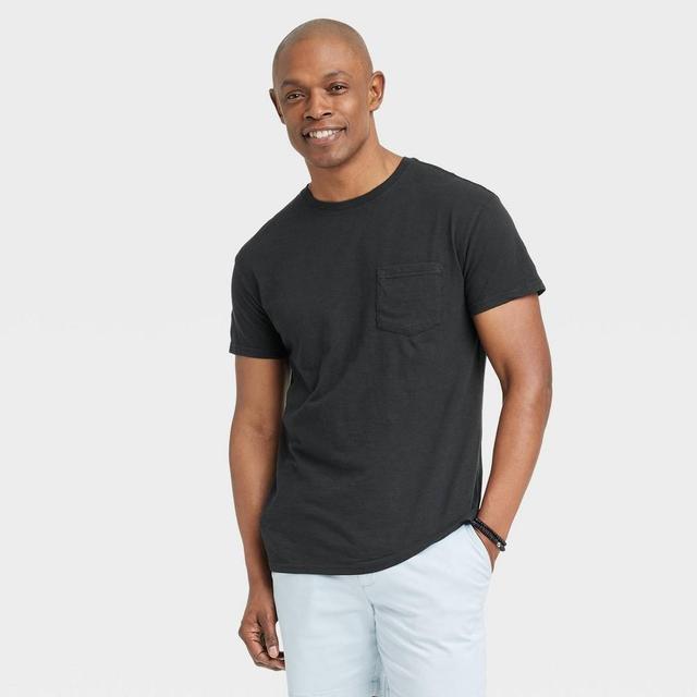 Mens Short Sleeve Crewneck T-Shirt - Goodfellow & Co Black L Product Image