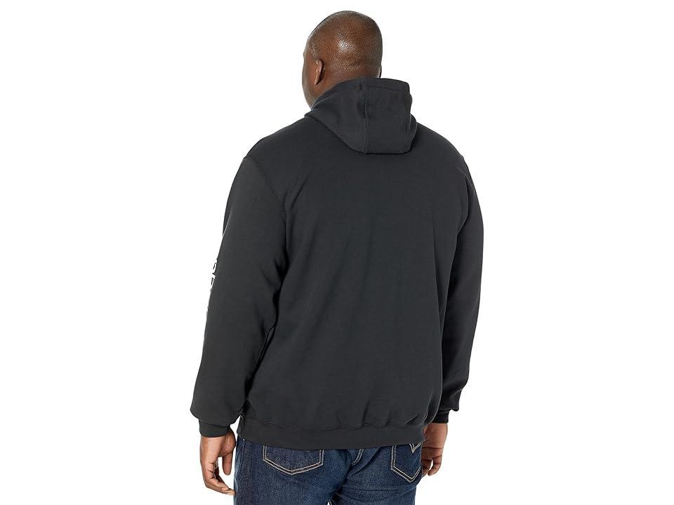 Carhartt Big Tall Midweight Signature Sleeve Logo Hooded Sweatshirt Men's Sweatshirt Product Image