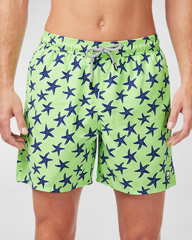 Mens Starfish-Print Swim Shorts Product Image