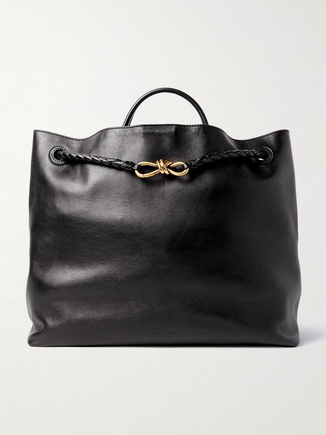 BOTTEGA VENETA Andiamo Large Leather Tote In Black Product Image