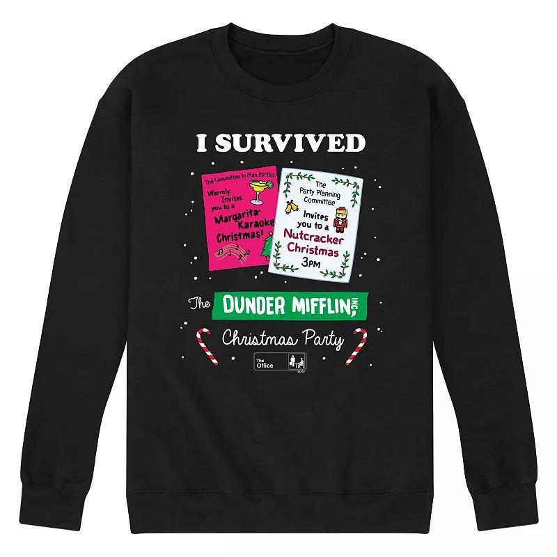 Mens The Office Survived Dunder Mifflin Christmas Sweatshirt Product Image