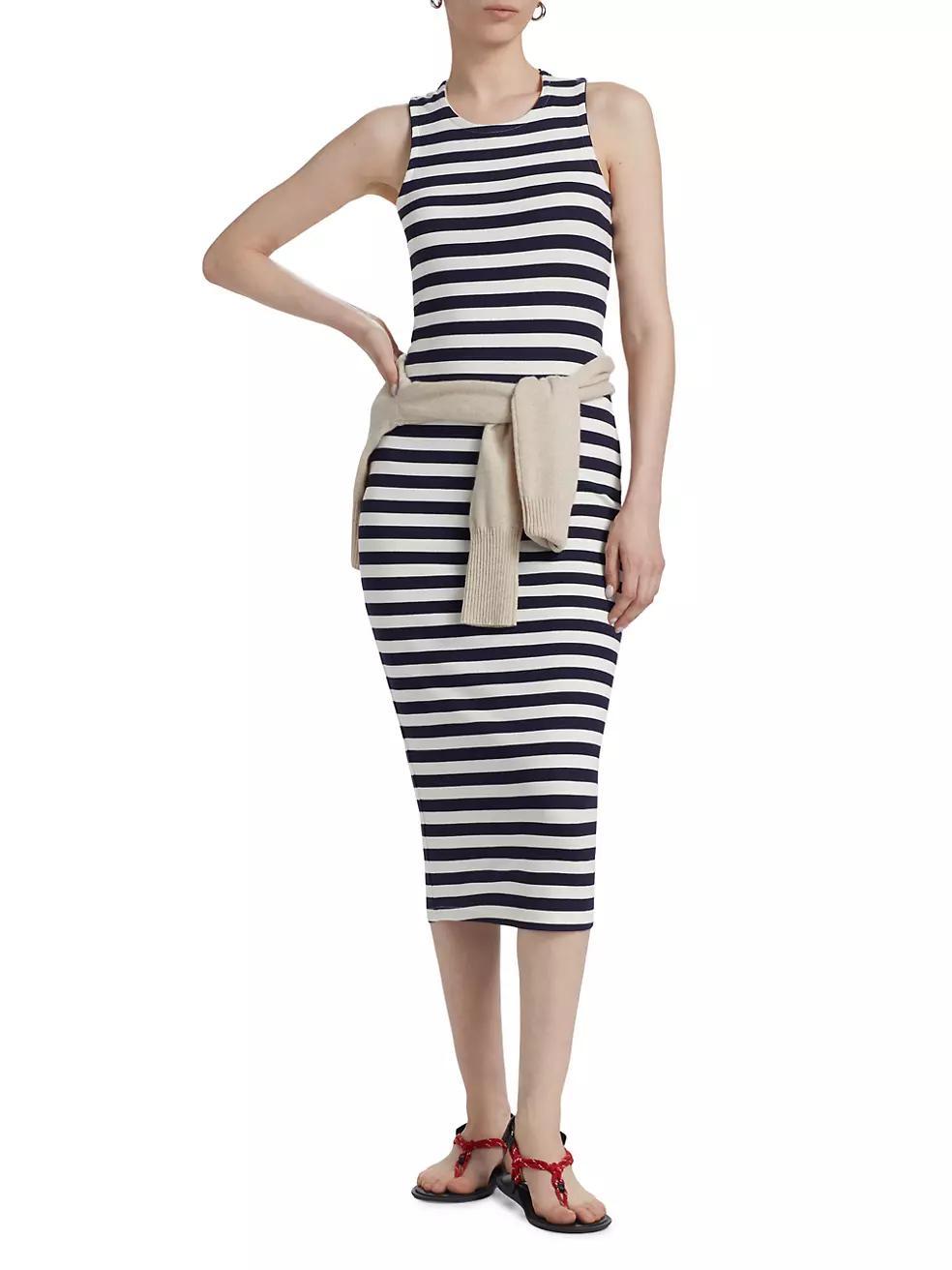 Nura Striped Racerback Midi-Dress Product Image