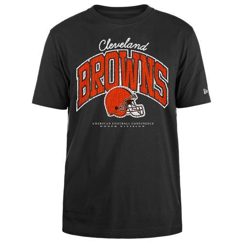 New Era Mens Browns Crackle T-Shirt - Black/Black Product Image