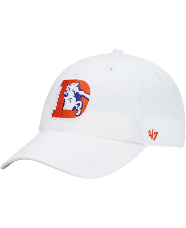 Mens White Denver Broncos Clean Up Legacy Adjustable Hat Product Image