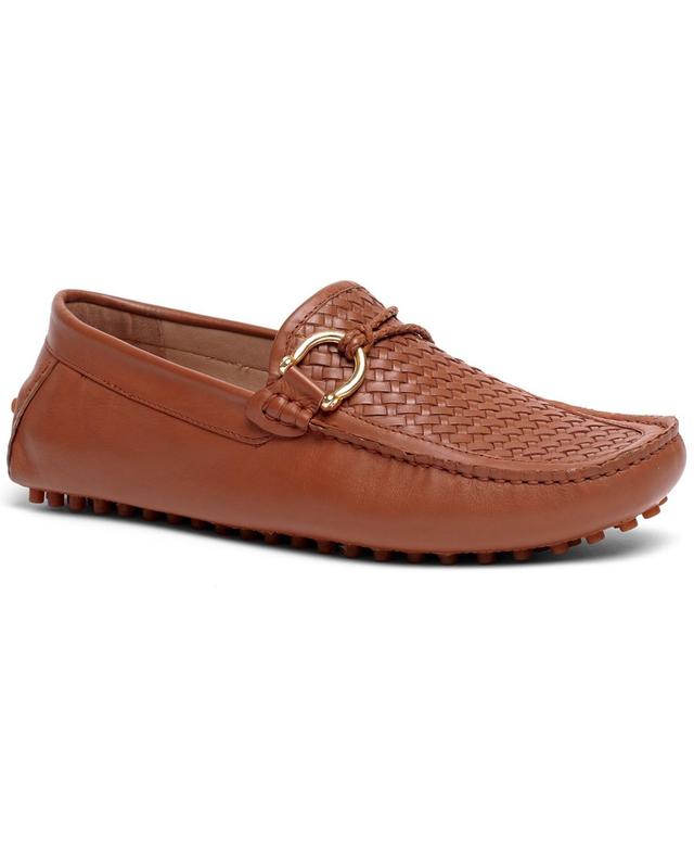 Mens Malone Interweave Driver Leather Loafer Slip-On Casual Shoe Product Image