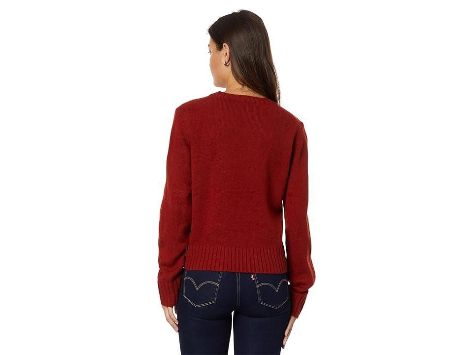 Pendleton Relaxed Shetland Crew Pullover (Chili ) Women's Clothing Product Image