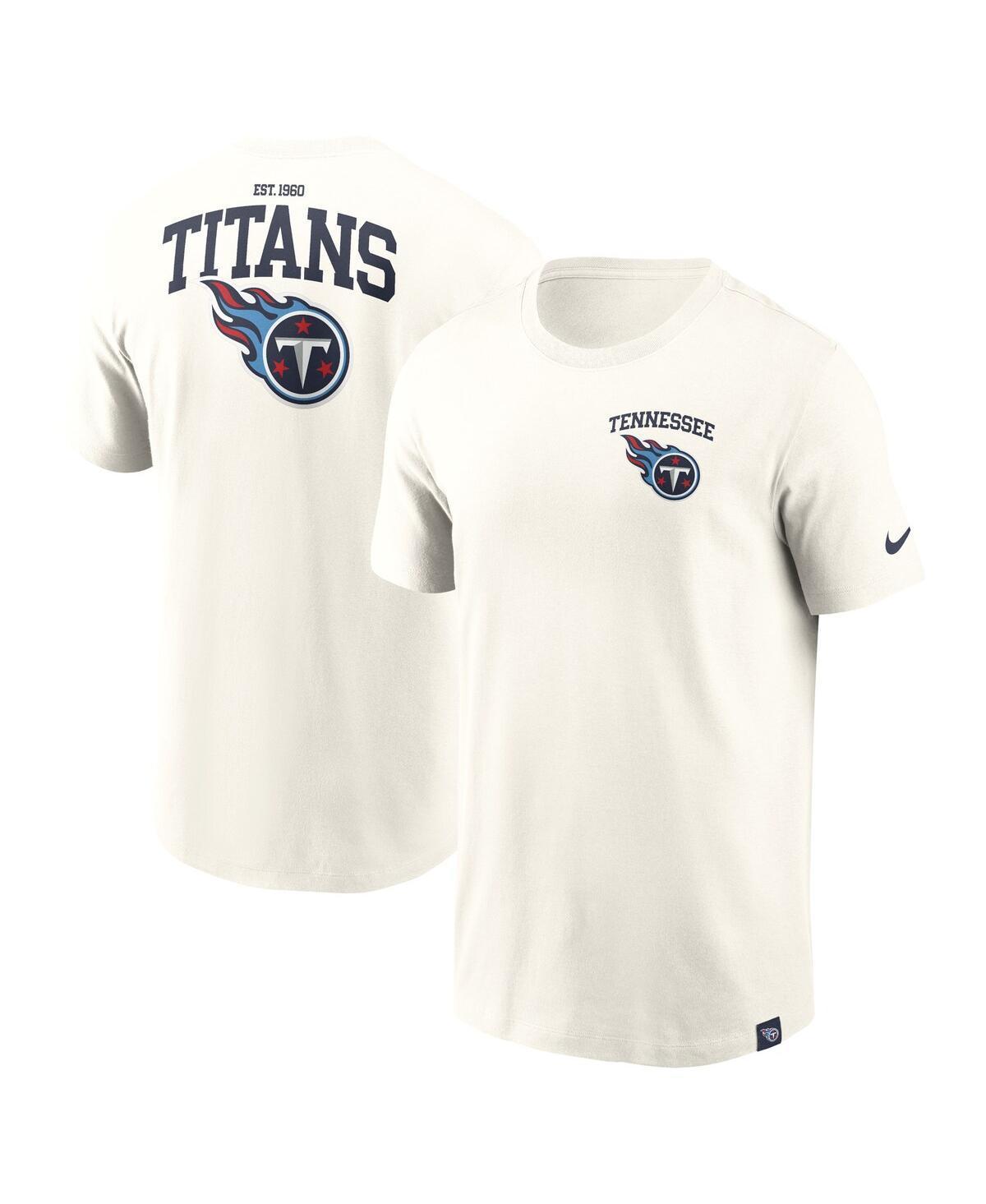 Nike Mens Cream Tennessee Titans Blitz Essential T-Shirt Product Image