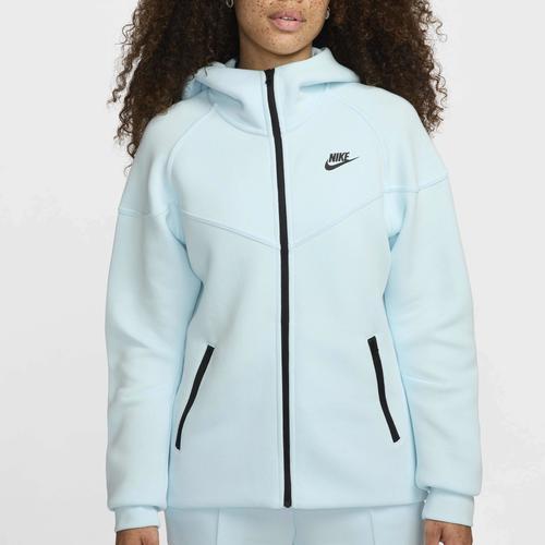 Nike Womens Nike NSW Tech Fleece WR Full-Zip Hoodie - Womens Glacier Blue/Black Product Image