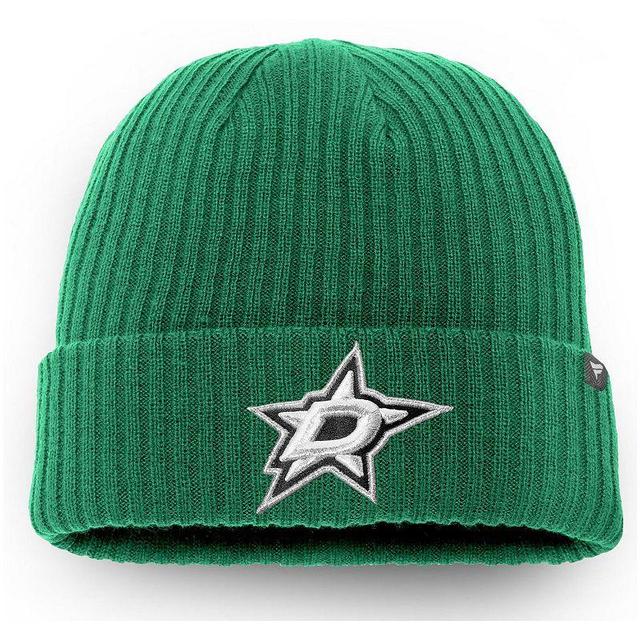 Mens Fanatics Branded Kelly Green Dallas Stars Core Primary Logo Cuffed Knit Hat Product Image