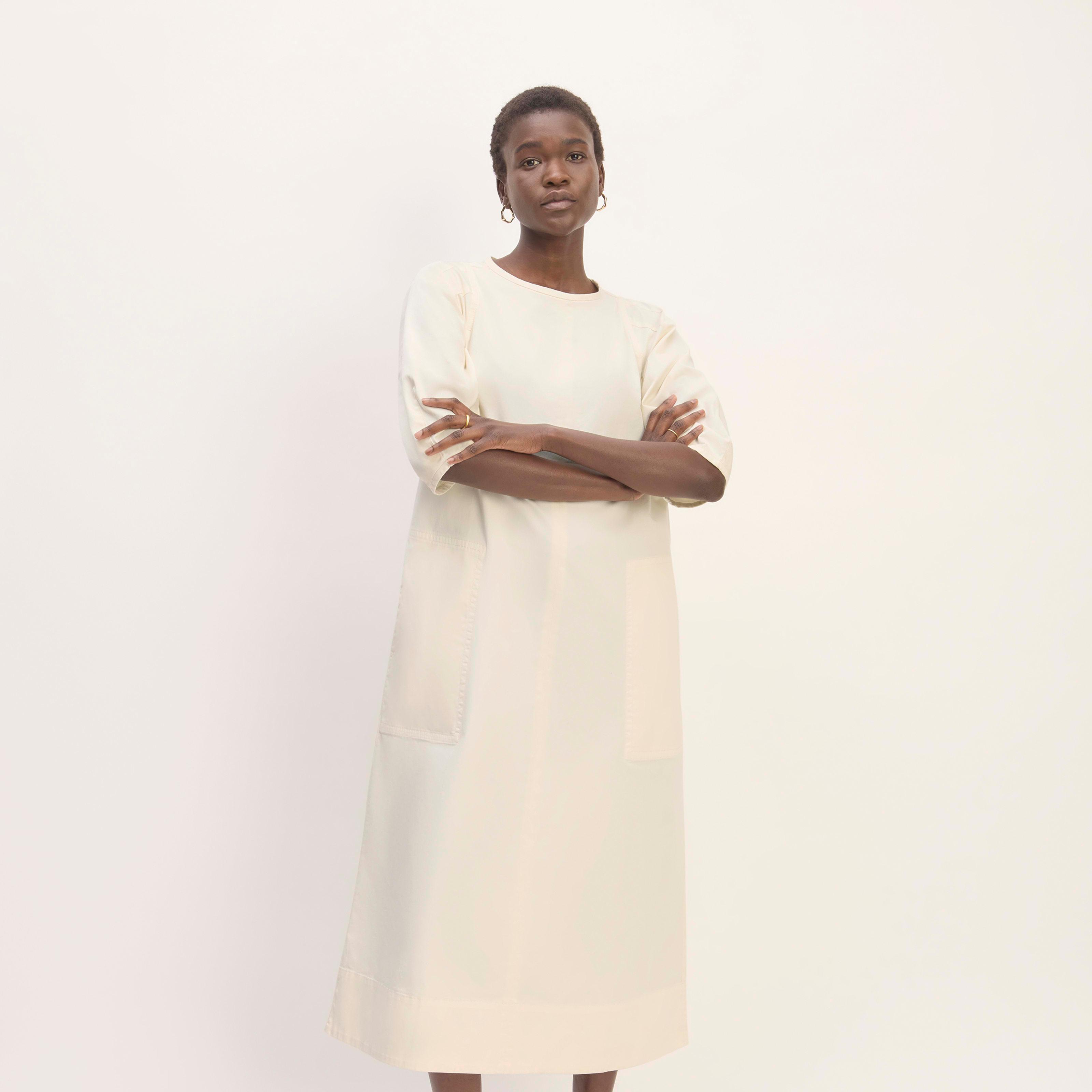 The Short-Sleeve Puff Midi Dress Product Image