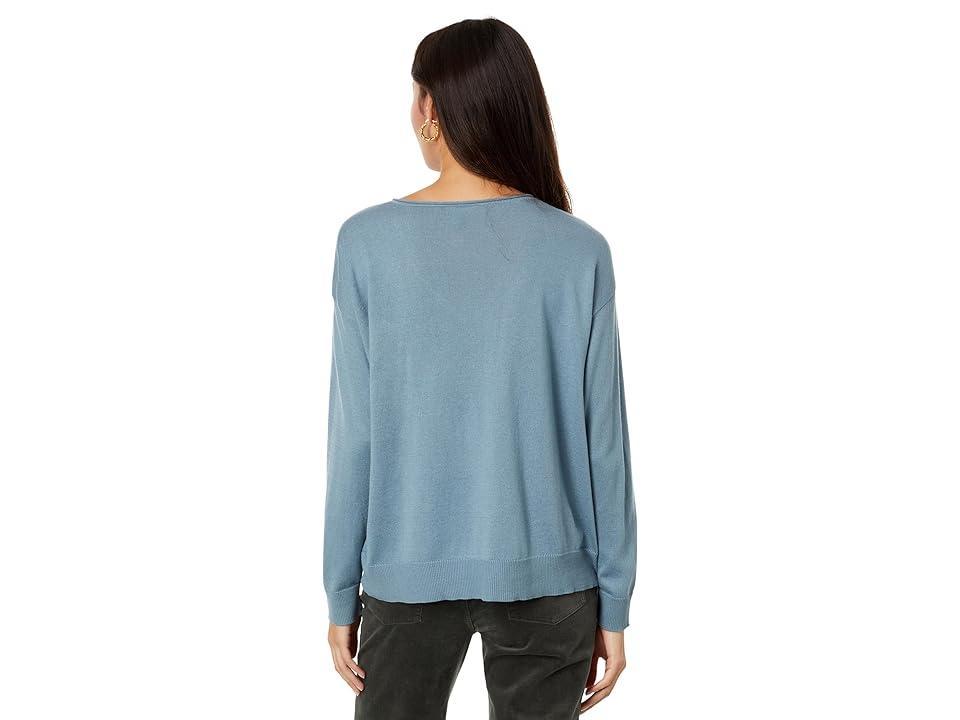 Eileen Fisher Boxy Pullover Steel) Women's Clothing Product Image