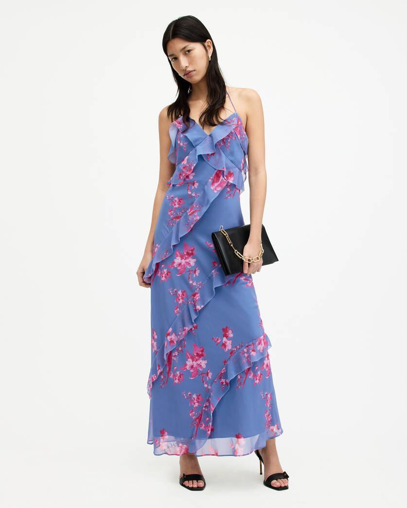 Marina Iona Floral Print Slim Fit Dress Product Image