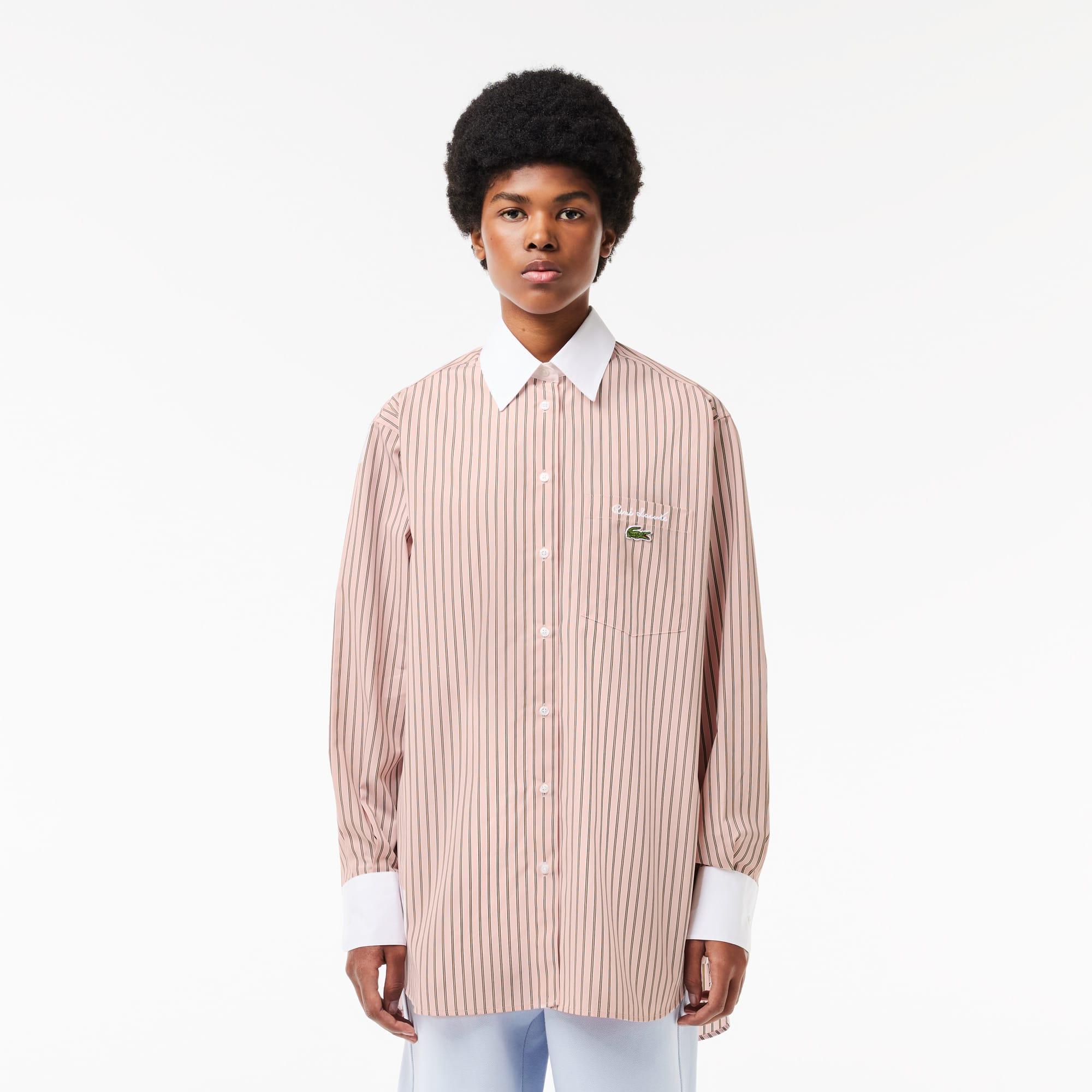 Women's Long Oversized Poplin Shirt Product Image