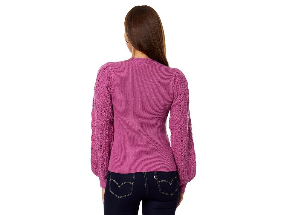 Splendid Phoebe Pointelle Sweater (Magenta) Women's Sweater Product Image