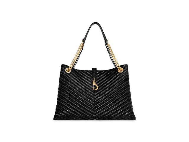 Womens Edie Chevron-Quilted Leather Tote Bag Product Image