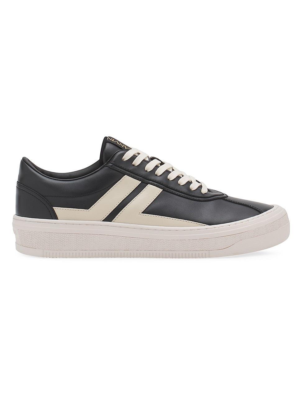 x Future Mens Lanvin Cash Leather Low-Top Sneakers Product Image