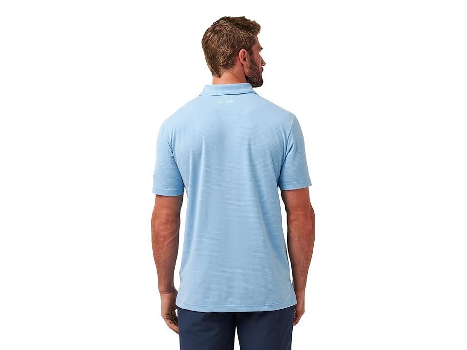 TravisMathew Texas Rangers The Heater Polo (Heather Heritage ) Men's Short Sleeve Knit Product Image