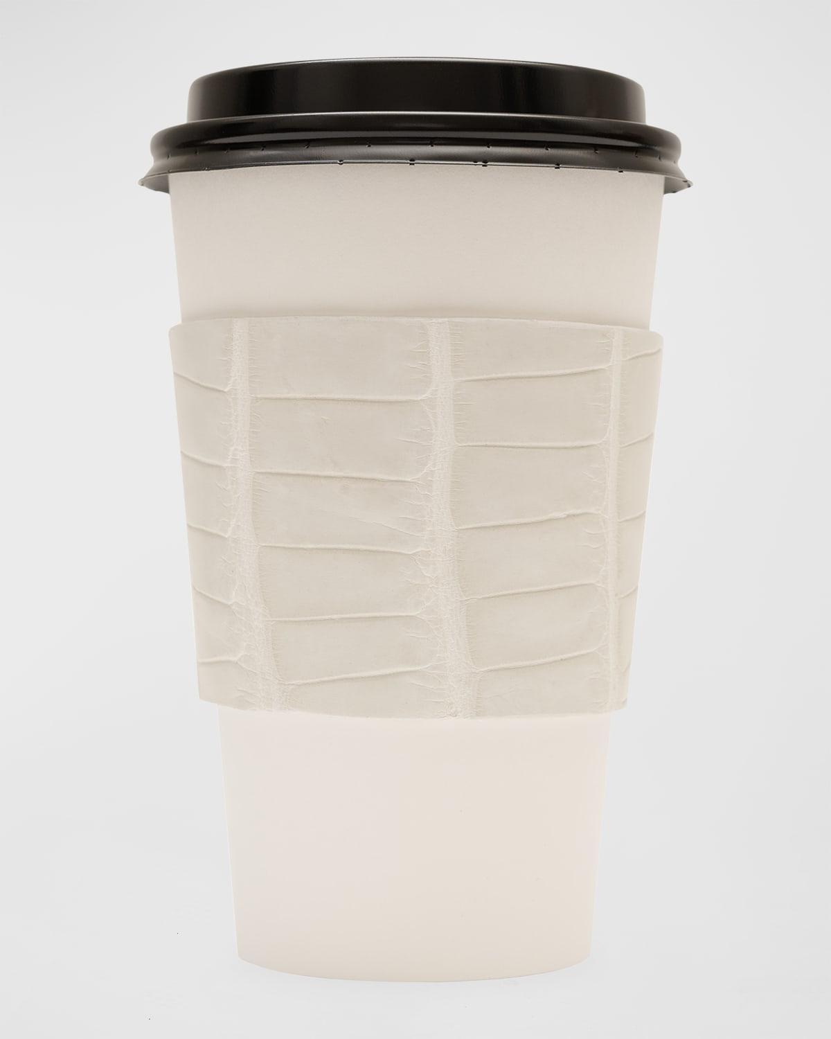 Mens Matte Alligator Leather Cup Sleeve Product Image