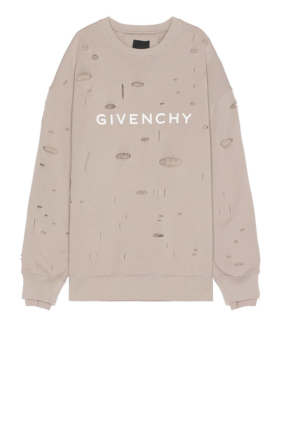 Givenchy Oversized Hole Sweater in Taupe - Nude. Size L (also in S, XL/1X). Product Image