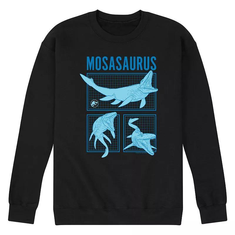 Mens Jurassic World Mosasurus Grid Long Sleeve Black Product Image