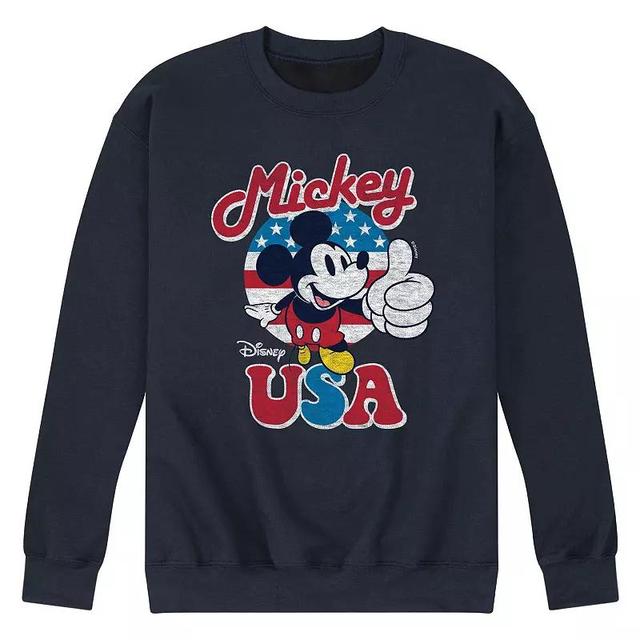 Disneys Mickey Mouse Mens USA Fleece Sweatshirt Blue Product Image