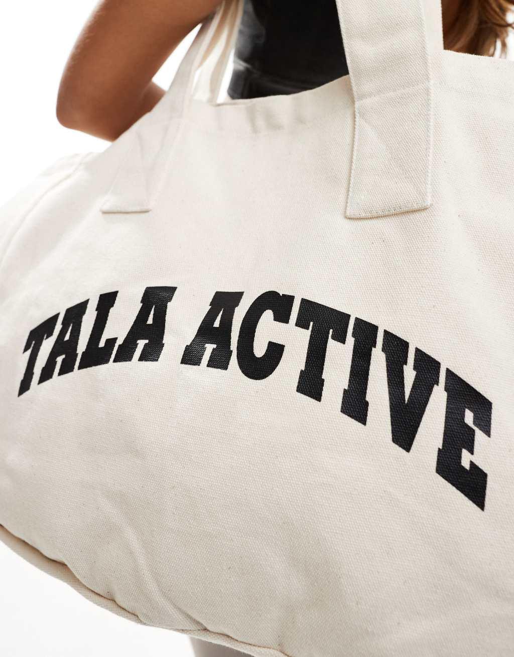 Tala Active tote bag in cream Product Image