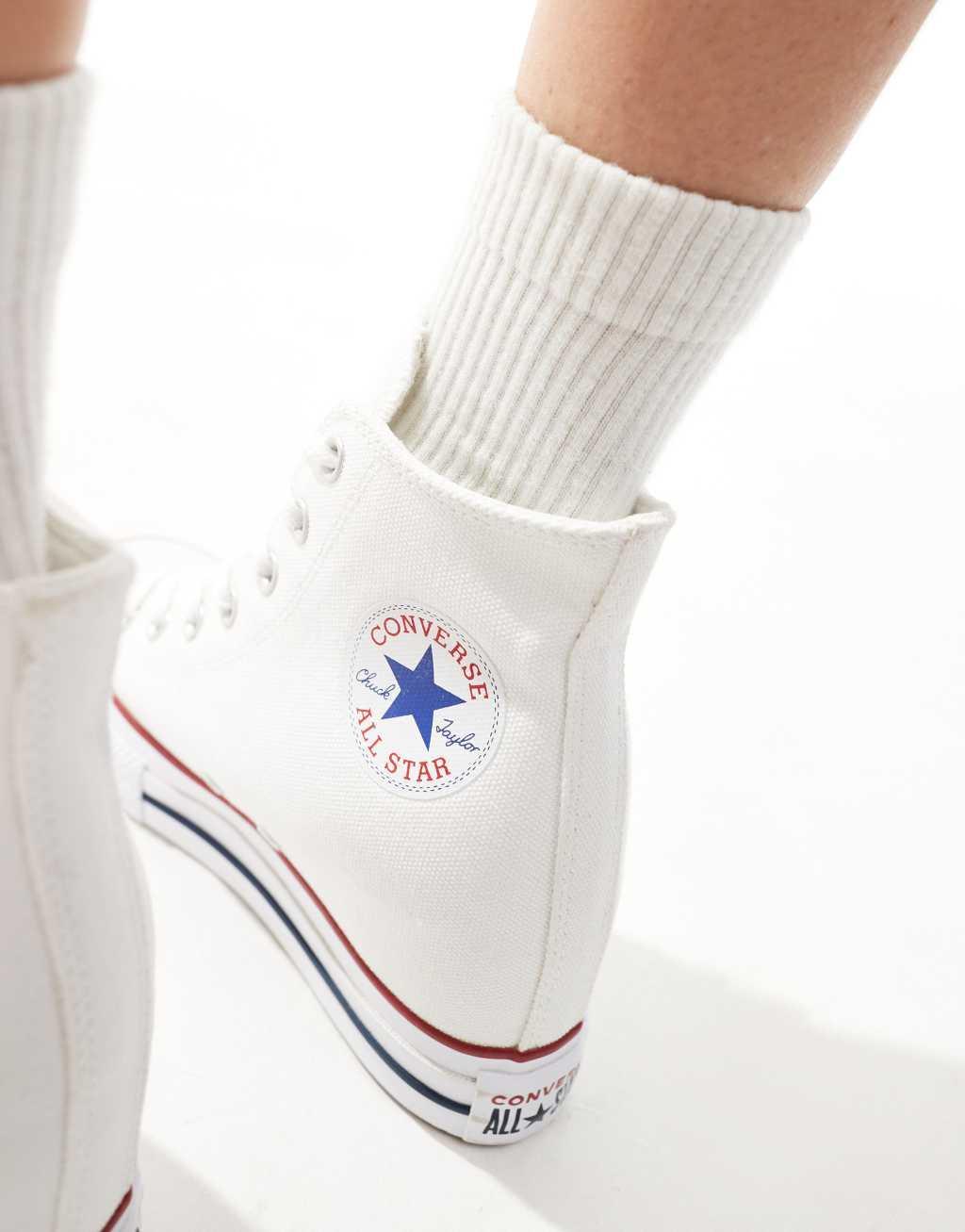 Converse Chuck Taylor All Star Classic Wedge Platform sneaker in white Product Image