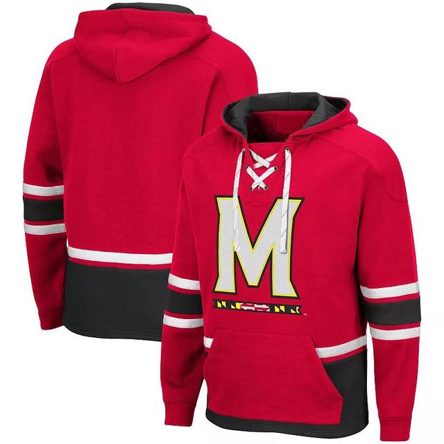 Mens Colosseum Red Maryland Terrapins Lace Up 3.0 Pullover Hoodie MAR Red Product Image