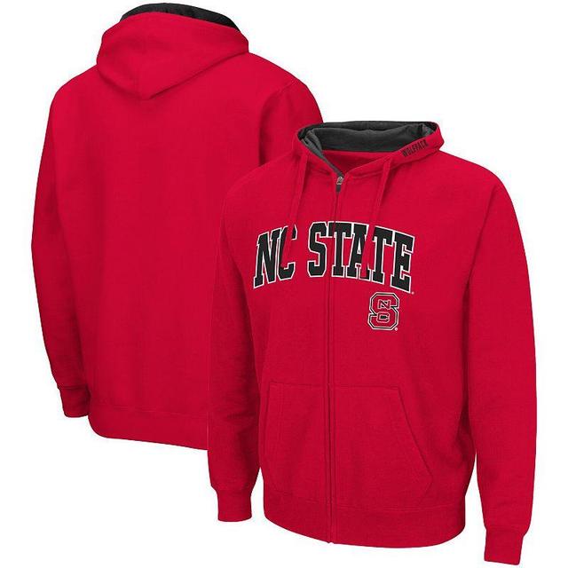 Mens Colosseum Red NC State Wolfpack Arch & Logo 3.0 Full-Zip Hoodie Product Image