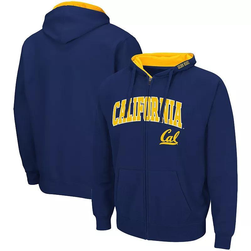 Mens Colosseum Cal Bears Arch & Logo 3.0 Full-Zip Hoodie Blue Product Image