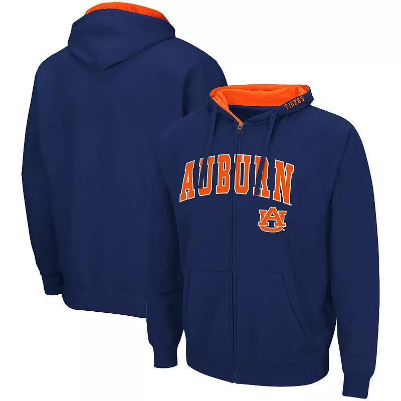 Mens Colosseum Auburn Tigers Arch & Logo 3.0 Full-Zip Hoodie Blue Product Image