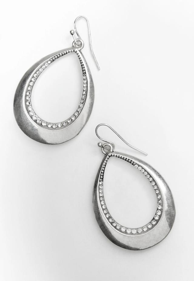 Maurices Womens Silver Teardrop Earring Gray Size O/s Product Image